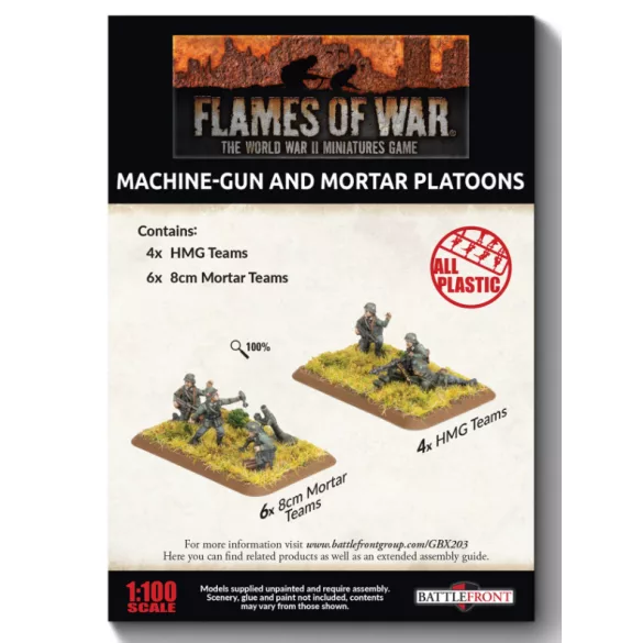 Flames of War - HMG and Mortar Platoons (Early, Plastic) miniatűra szett