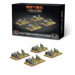 Flames of War - 3.7cm Tank Hunter Platoon (Early) (x4 guns Plastic)-GBX204