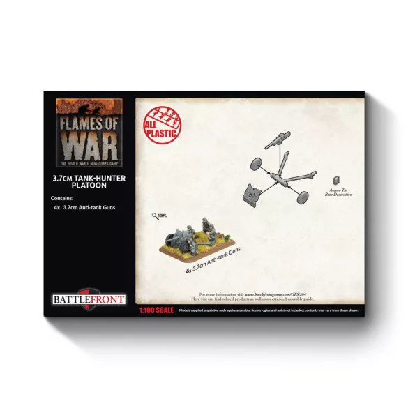 Flames of War - 3.7cm Tank Hunter Platoon (Early) műanyag miniszett
