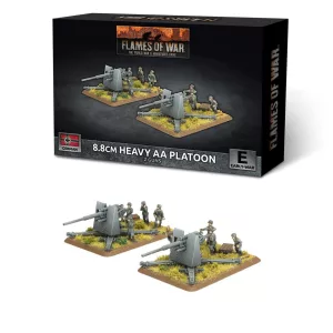 Flames of War - 8.8cm Heavy AA Platoon (Early) (x2 guns Plastic)-GBX206