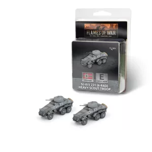 Flames of War - Sd Kfz 231 (6-rad) Heavy Scout Troop (x2)-GE321