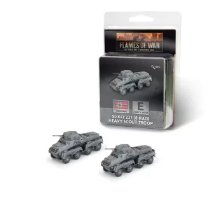 Flames of War - Sd Kfz 231 (8-rad) Heavy Scout Troop (x2)-GE339