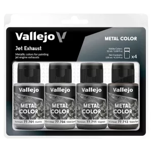 Vallejo Metal Color 4 Colors Set – Jet Exhaust festékkészlet