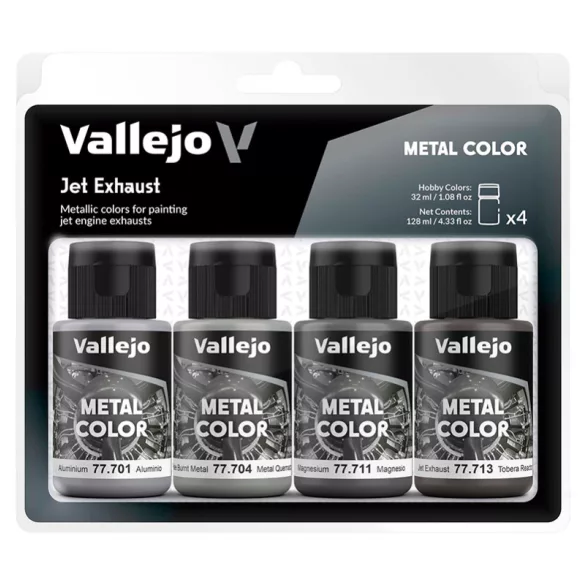 Vallejo Metal Color 4 Colors Set – Jet Exhaust festékkészlet
