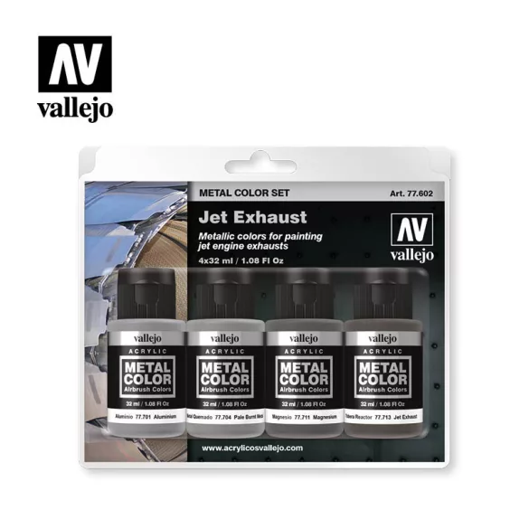 Vallejo Metal Color 4 Colors Set – Jet Exhaust festékkészlet