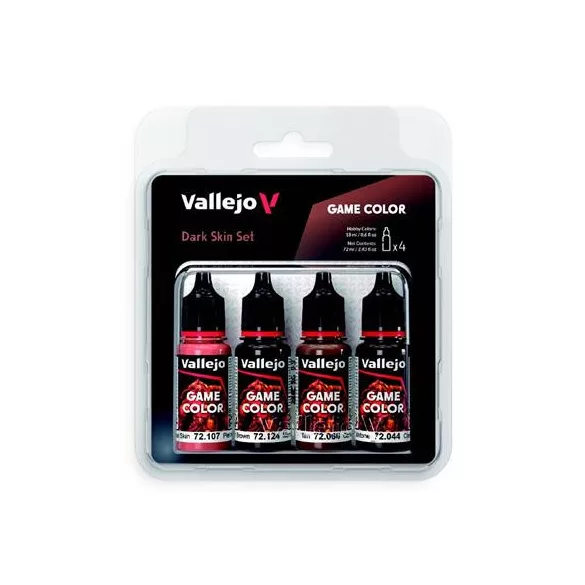 Vallejo - Game Color / 4 colors - Dark Skin Set-72387