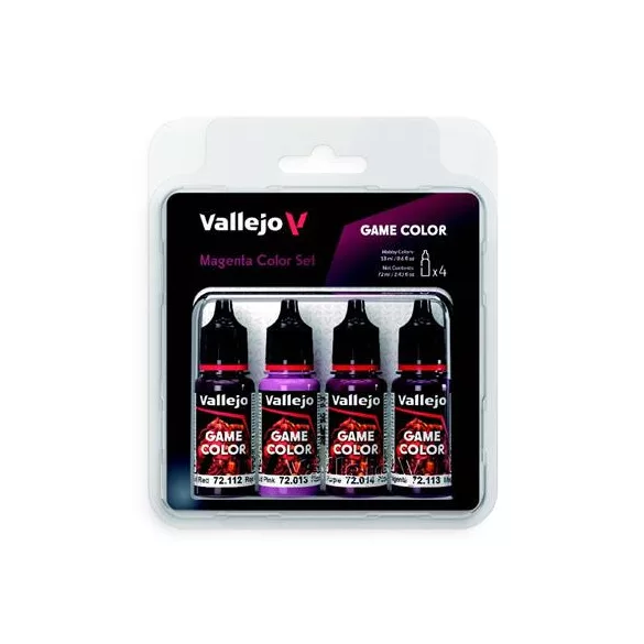 Vallejo - Game Color / 4 colors - Magenta Color Set-72388