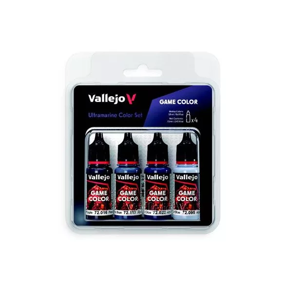 Vallejo - Game Color / 4 colors - Ultramarine Color Set-72389