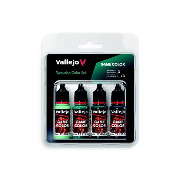 Vallejo - Game Color / 4 colors - Turquoise Color Set-72390
