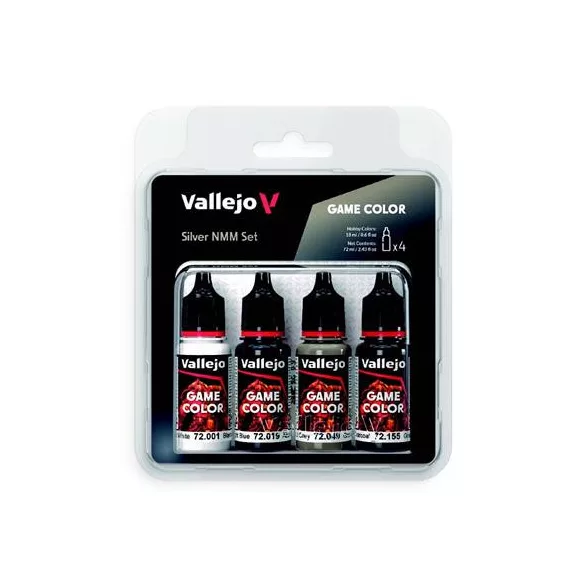 Vallejo - Game Color / 4 colors - Silver NMM Set-72394