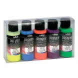 Vallejo Premium Color Fluo Colors 5 színes festékkészlet 60 ml