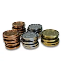 Metal Coins for Clans of Caledonia-COC-IND-COI-1-5-10