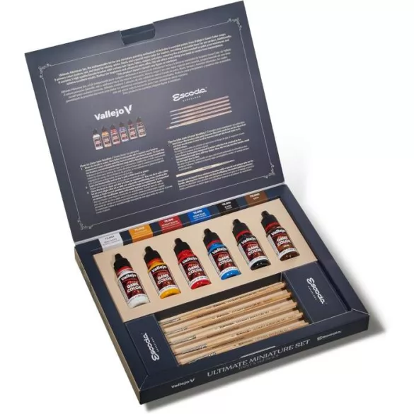 Vallejo - Game Color / Special Set 6 colors - Ultimate miniature set Paint & Brushes (5) 18 ml