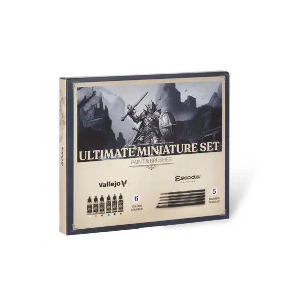 Vallejo - Game Color / Special Set 6 colors - Ultimate miniature set Paint & Brushes (5) 18 ml