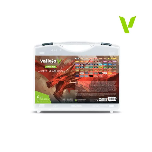 Vallejo - Game Air / Color Case festékkészlet - 51 szín, 7 alapozó, 2 segédanyag, 18 ml
