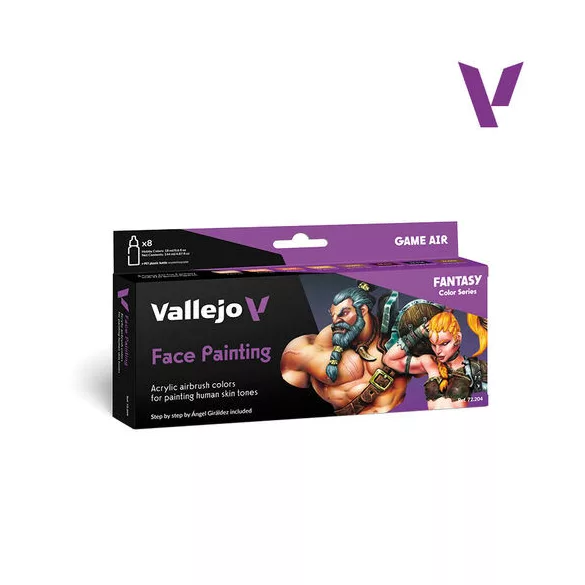 Vallejo Game Air Face Painting 8 színes festékkészlet 18 ml