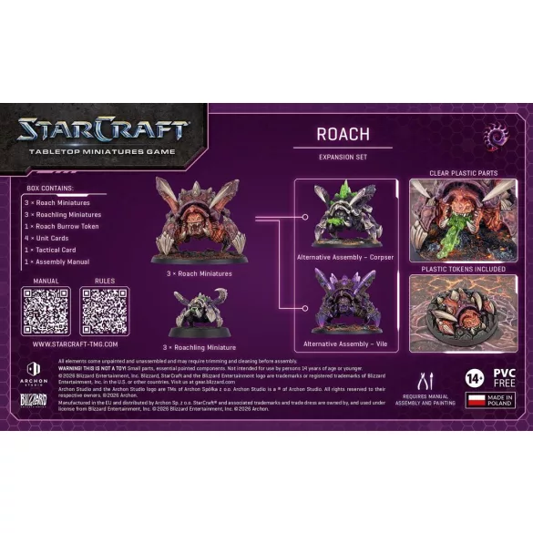 StarCraft® The Miniatures Game - Roach - Zerg - Expansion Set - EN-SCMG0009