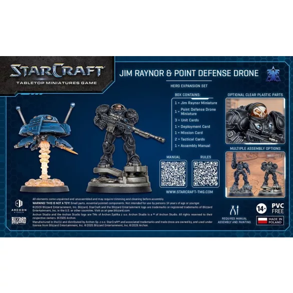 StarCraft® The Miniatures Game - Jim Raynor (Raynor's Raiders) - Terran - Hero Expansion Set - EN-SCMG0016