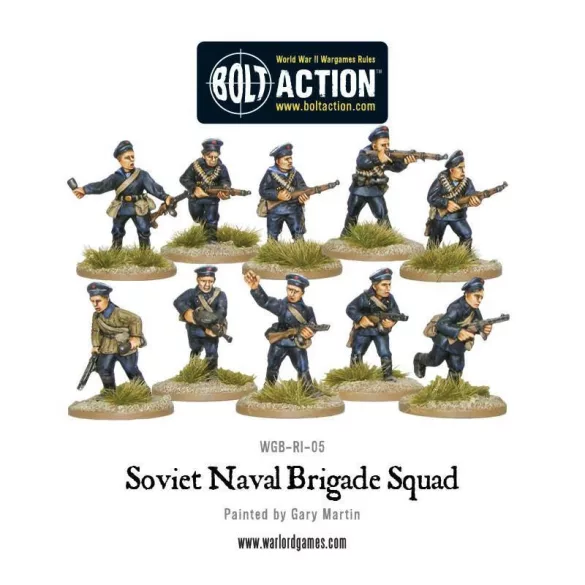Bolt Action Soviet Naval Brigade Veteran Squad 28 mm veterán osztag miniatúra