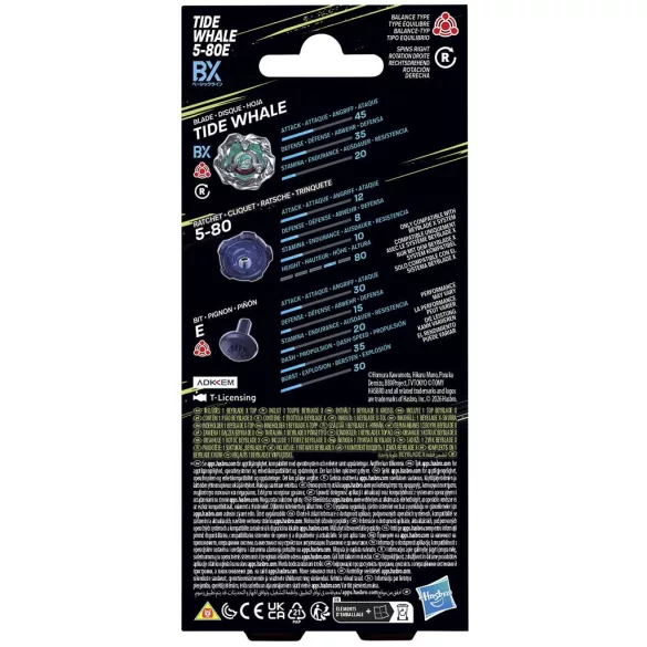 Beyblade X Tide Whale 5-80E Booster Pack Set-G1669ES0