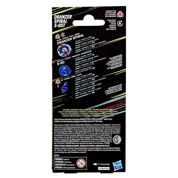 Beyblade X X-Over Project Dranzer Spiral 3-80T Starter Pack Set-G1842EU4