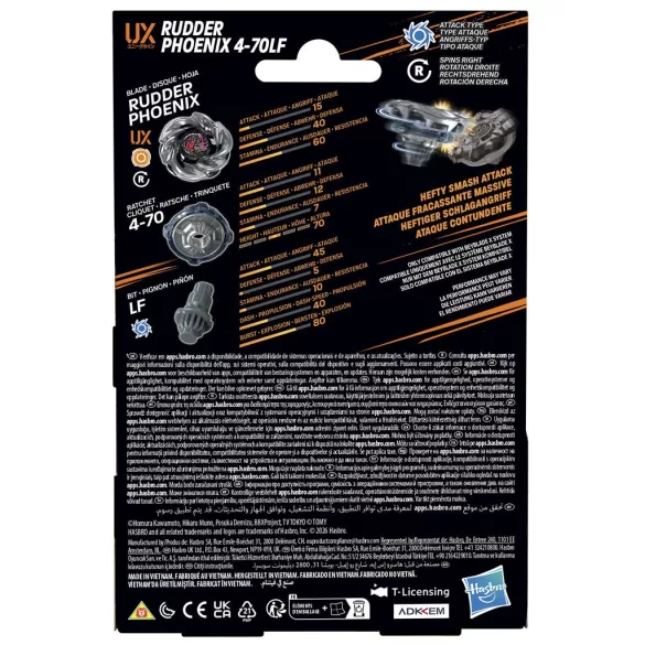Beyblade X Rudder Phoenix 4-70LF UX Starter Pack Set-G2739ES0
