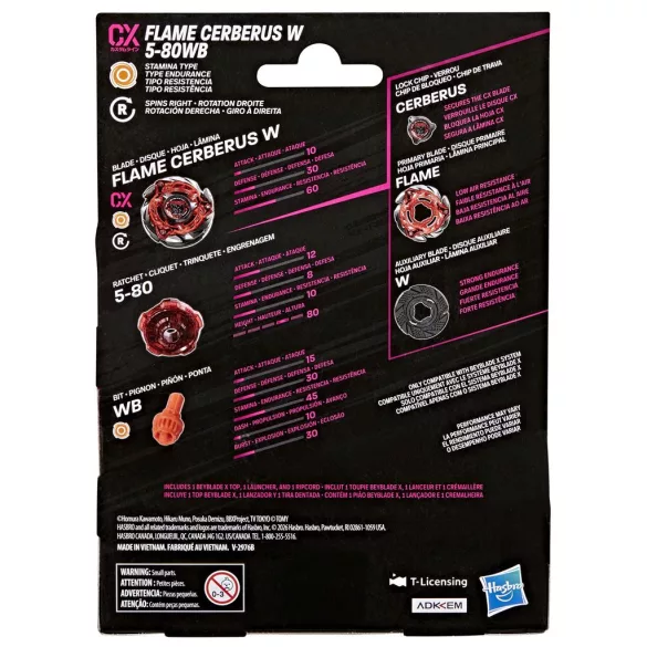 Beyblade X Flame Cerberus W 5-80WB CX Starter Pack Set-G2747ES0