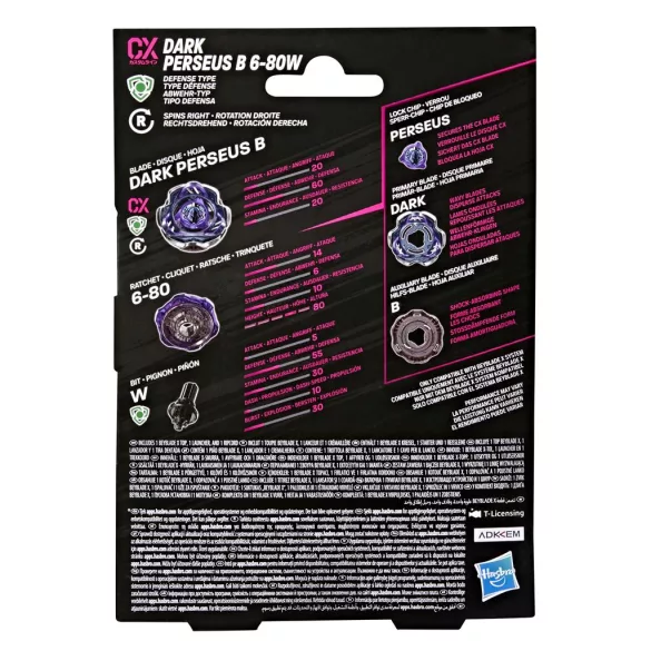 Beyblade X Dark Perseus B 6-80W CX Starter Pack Set-G1680ES0