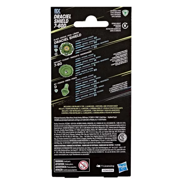 Beyblade X X-Over Project Draciel Shield 7-60D Pack Set-G2218EU4