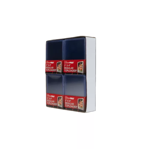 UP - 3” x 4” Clear Regular TOPLOADER Card Protectors (100CT) (4 Pack Tray) for Standard Size Cards-83822