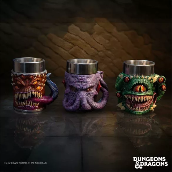 Dungeons & Dragons Mini Monster Tiny Tankards gyűjtői mini korsó szett (3 db, 8,8 cm)