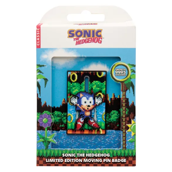 Sonic The Hedgehog - Moving Pin Badge-SEG-SON19