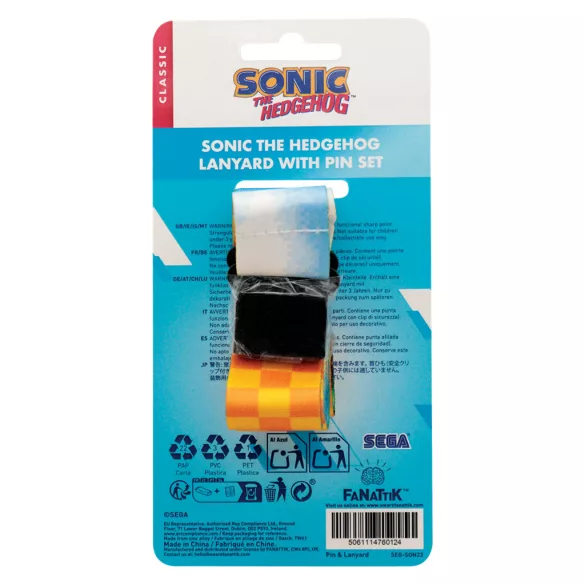 Sonic The Hedgehog - Lanyard & Pin Badge Set-SEG-SON23