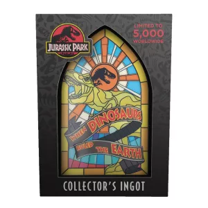 Jurassic Park - Stained Glass Style Metal Ingot-UV-JP165