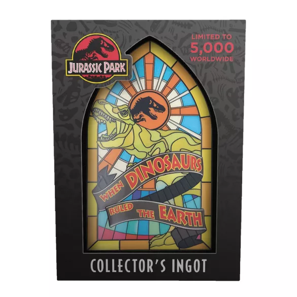 Jurassic Park - Stained Glass Style Metal Ingot-UV-JP165