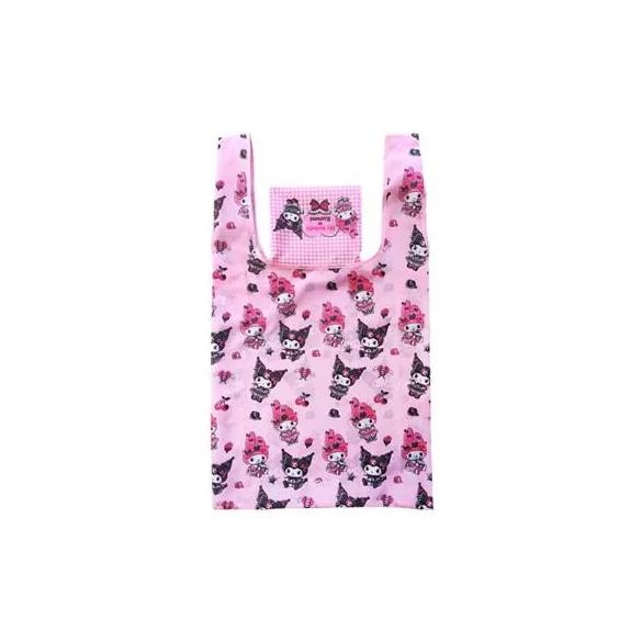 Kuromi & My Melody - Foldable Shopping Bag - Pink Black Party Series-