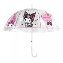 Kuromi & My Melody - Transparent Cane Umbrella - Pink Black Party Series-