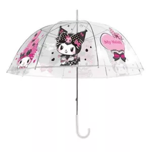 Kuromi & My Melody - Transparent Cane Umbrella - Pink Black Party Series-