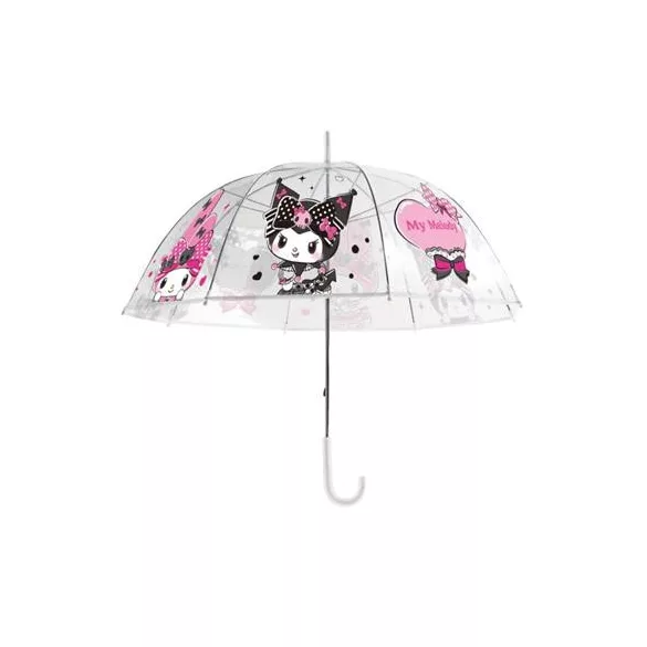 Kuromi & My Melody - Transparent Cane Umbrella - Pink Black Party Series-