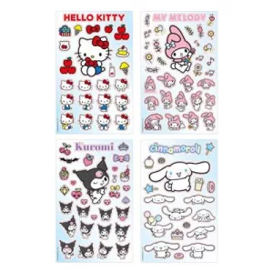 Kuromi & My Melody - Holographic Sticker Set 05 - Pink Black Party-SAN-STK-05236