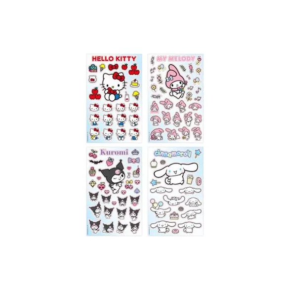 Kuromi & My Melody - Holographic Sticker Set 05 - Pink Black Party-SAN-STK-05236