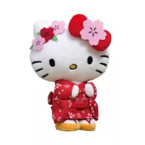Hello Kitty - Plush Toy - Kimono Version - Selfstanding Plush - 21,5cm-