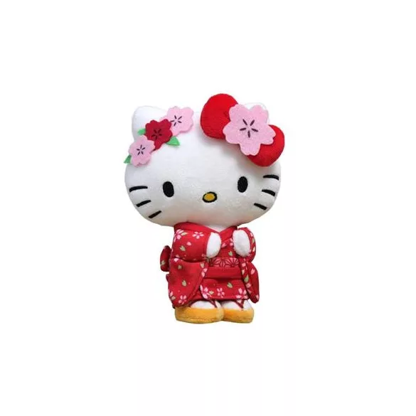 Hello Kitty - Plush Toy - Kimono Version - Selfstanding Plush - 21,5cm-
