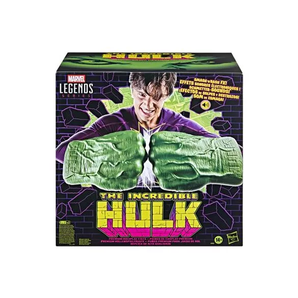 Marvel Legends Series Incredible Hulk Premium Roleplay Fists with Smash 'N Bash Sound FX-G20535L0