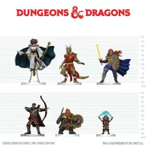 D&D Icons of the Realms: Player's Handbook – Swords & Staves Starter Set miniatűra szett (angol kiadás)