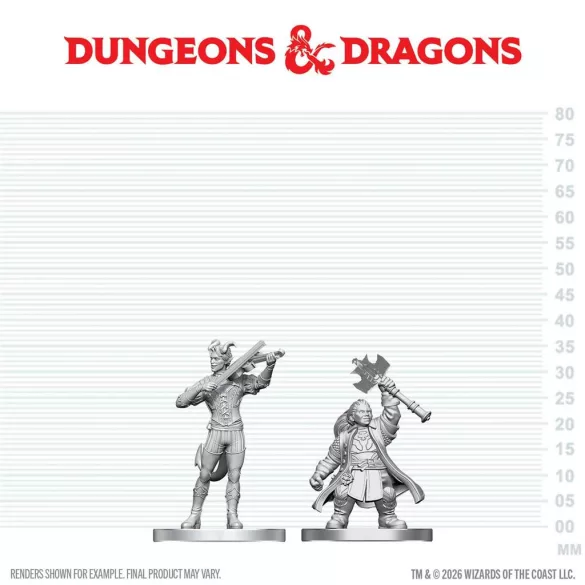D&D Nolzur's Marvelous Miniatures: Tiefling Bard & Dwarf Cleric - EN-90885