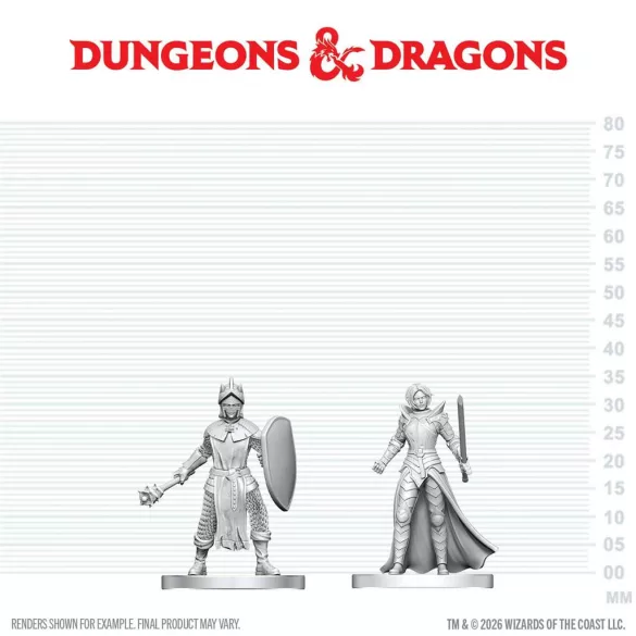 D&D Nolzur's Marvelous Miniatures: Black Gauntlet & Zhentilar Paladin of Bane - EN-90892
