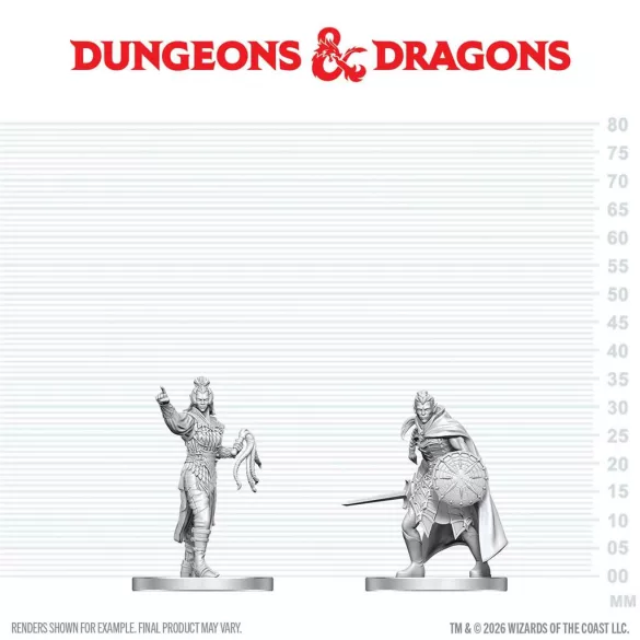 D&D Nolzur's Marvelous Miniatures: Drow Elite Warrior & Drow Priestess of Lolth - EN-90893