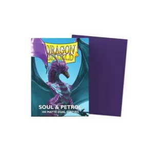 Dragon Shield Sleeves - Standard size - Matte Dual - Soul & Petrol (100 Sleeves)-AT-15070