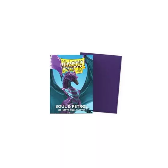 Dragon Shield Sleeves - Standard size - Matte Dual - Soul & Petrol (100 Sleeves)-AT-15070